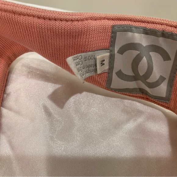 Vintage Chanel cotton visor hat